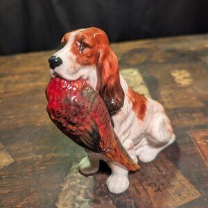 Royal Doulton vintage figurine HN 1028 "Cocker Spaniel with Pheasant" 5" tall